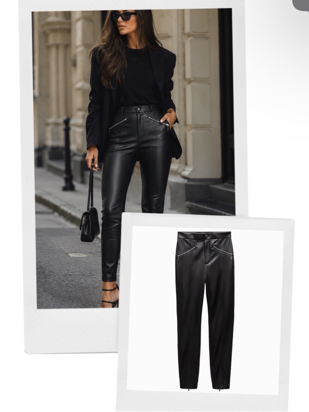 ZARA biker style high rise leggings